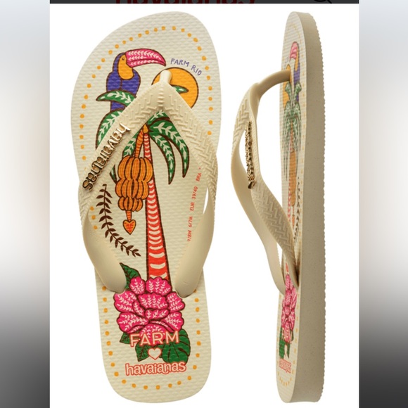 Havaianas Farm Rio Summer Flip Flops 🩴 NWOT - Picture 2 of 12